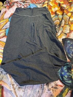 Green Apple Charcoal Gray Wide-Leg Lounge Pants